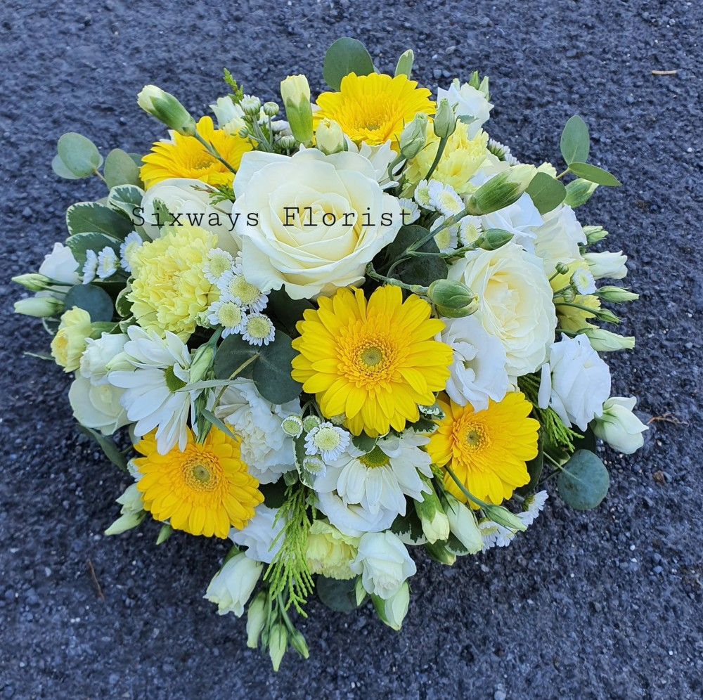 lemon funeral posy